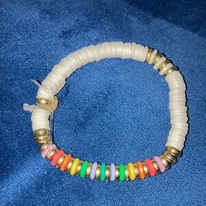 Colorful Beaded Bracelet with Gold Accents